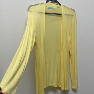 Chris & Carol yellow lightweight cardigan sweater sz. L
